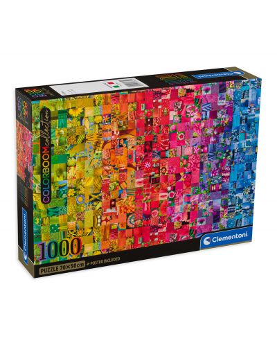 Puzzle Clementoni din 1000 de piese - Colaj colorat - 1