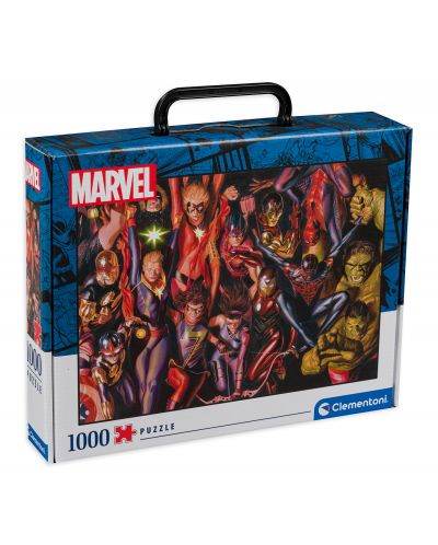 Puzzle Clementoni din 1000 de piese - Marvel, în servietă - 1