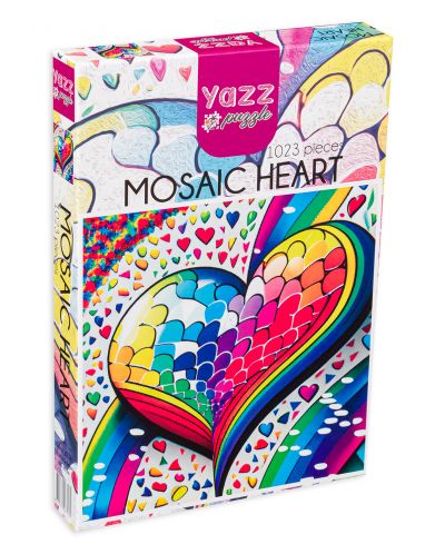 Yazz Puzzle din 1023 piese - Inimă mozaicată - 1