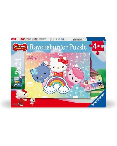 Puzzle Ravensburger din 2 х 24 de piese - Hello Kitty - 1