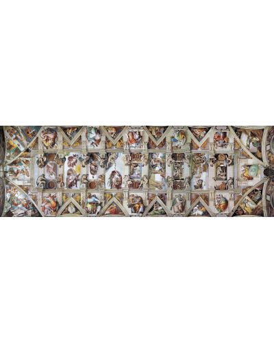 Puzzle panoramic Eurographics de 1000 piese - Capela Sixtina, Michelangelo Buonarroti - 2