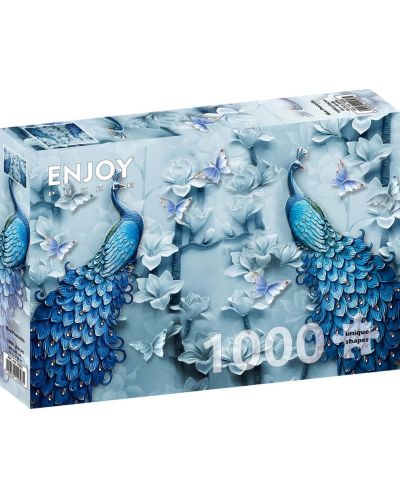 Puzzle Enjoy din 1000 de piese - Pauni albaștri - 1