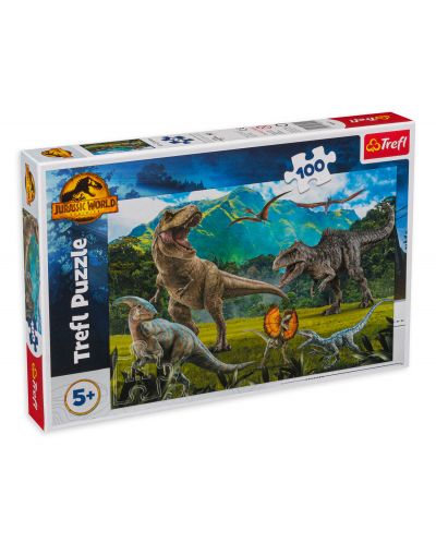 Puzzle Trefl din 100 de piese - Parcul Jurassic - 1