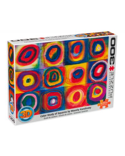 Puzzle 3D Eurographics din 300 de piese - Pătrate Colorate Experiment - 1
