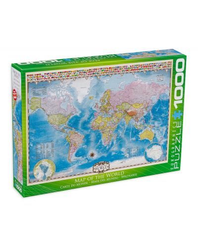 Puzzle Eurographics de 1000 piese – Harta lumii - 1