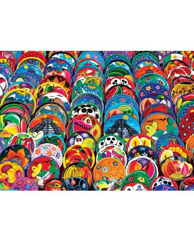 Puzzle Eurographics de 1000 piese - Farfurii ceramice mexicane - 2