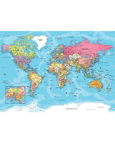 Eurographics Map of the World Tin - 2