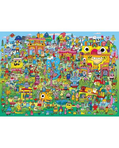 Puzzle Heye de 1000 piese - Burgerman Doodle Village - 2