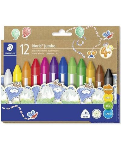 Creioane colorate Staedtler Noris Jumbo - 12 culori - 1