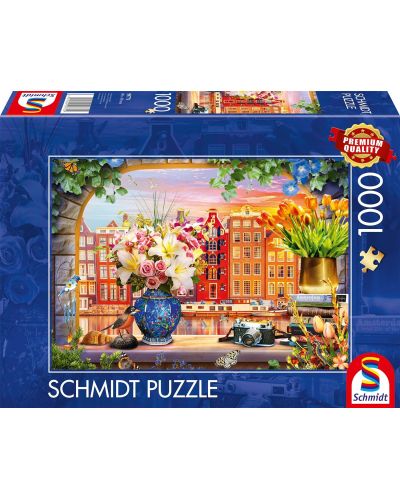 Puzzle Schmidt din 1000 de bucăți - Vacanțe în Amsterdam  - 1