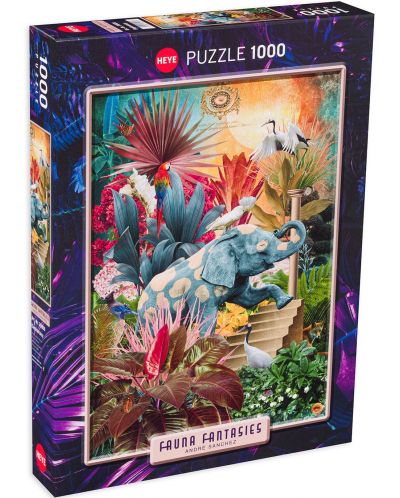 Puzzle Heye din 1000 de piese - Paradisul elefanților - 1
