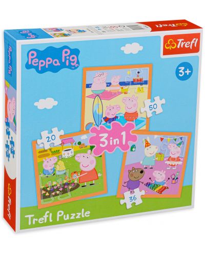 Puzzle Trefl 3 in 1 - Peppa Pig - 1