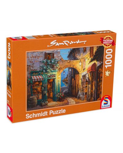 Puzzle Schmidt de 1000 piese - Strada de langa lacul Como, Sam Park - 1