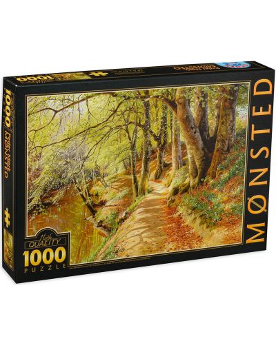 Puzzle D-Toys de 1000 piese - A Spring Day in the Woods with Fresh-Blown Beeches and Anemones in the Forest Bed - 1
