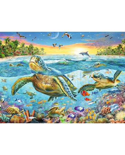 Puzzle Ravensburger de 100 XXL piese - Swim with Sea Turtles - 2