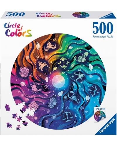 Puzzle Ravensburger 500 de piese - Cercul de culori: Astrologie - 1