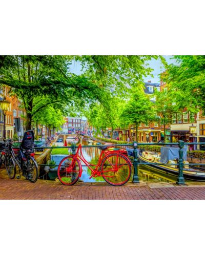 Puzzle Bluebird de 1000 piese - The Red Bike in Amsterdam - 2