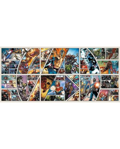 Puzzle panoramic de 9.000 de piese Trefl - Marvel: Din universul benzilor desenat - 2