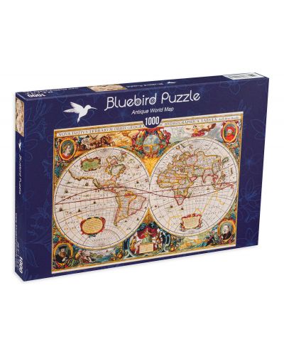 Puzle Bluebird de 1000 piese - Antique World Map - 1