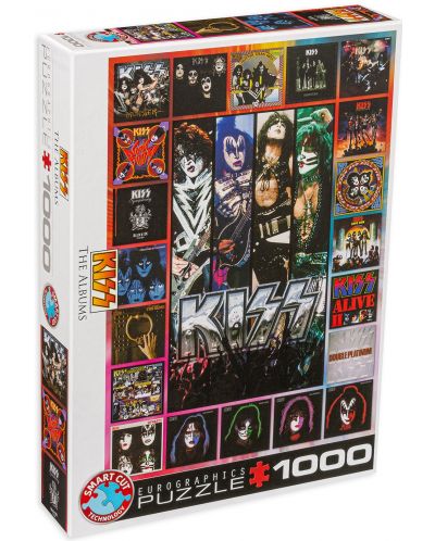 Puzzle Eurographics de 1000 piese - Kiss, coperte de  album - 1