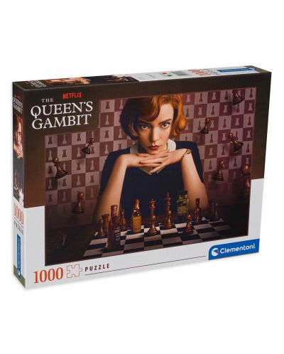 Puzzle Clementoni din 1000 de piese - Jocul de șah al doamnelor, variantă 1 - 1
