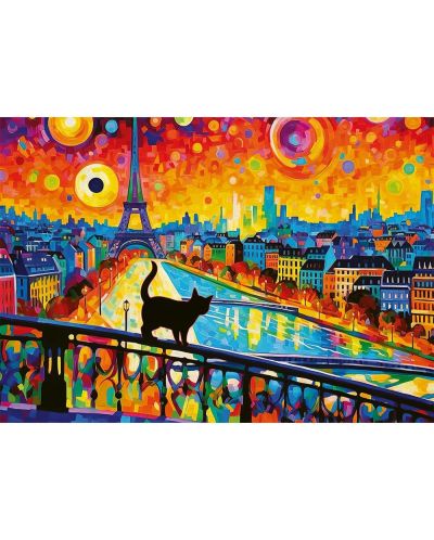 Puzzle Trefl 1000 piese - Pisica la Paris  - 2