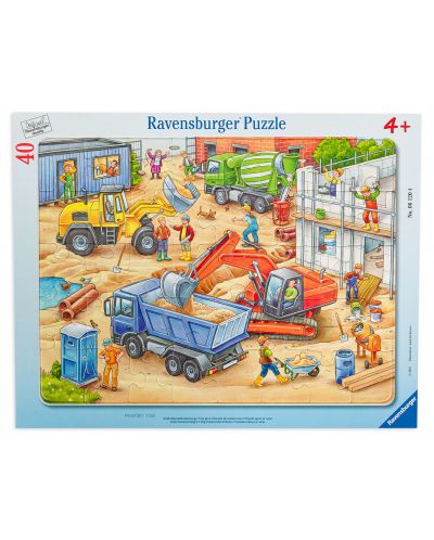 Puzzle Ravensburger de 40 pieese - Large Construction Vehicles - 1