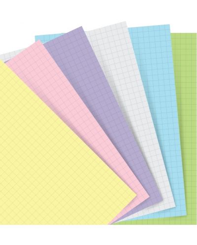Rezerva pentru Notebook Filofax A5 - Hartie pastelata in patrate - 1