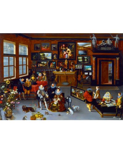 Puzzle Bluebird de 1000 piese -The Archdukes Albert and Isabella Visiting a Collector's Cabinet, 1623 - 2