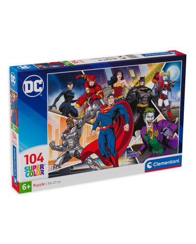 Puzzle Clementoni din 104 piese - DC Heroes, tip 2 - 1