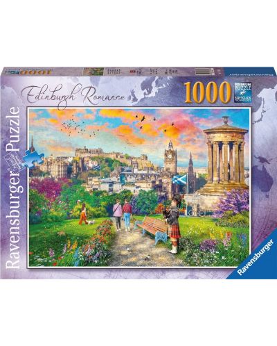 Puzzle de 1000 de piese Ravensburger - Edinburgh Romance - 1