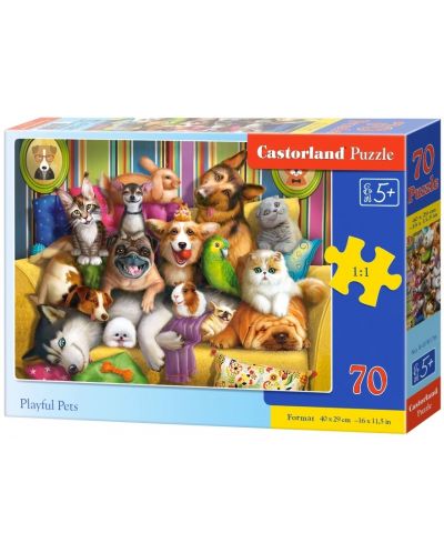 Puzzle Castorland din 70 de piese - Prieteni jucăuși - 1