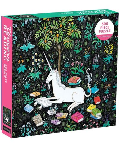 Puzzle Galison de 500 piese - Unicornul cititor - 1