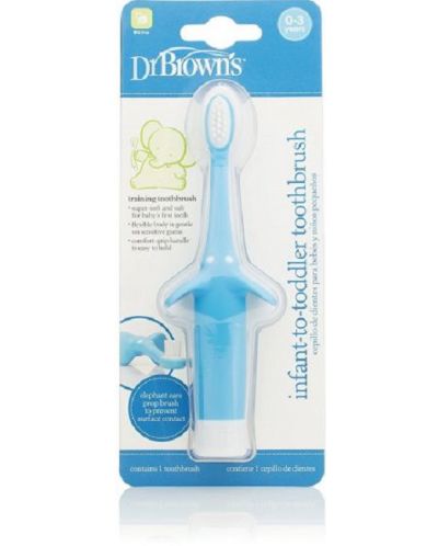 Dr. Brown`s First Toothbrush - Albastru - 2
