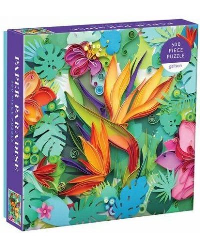 Puzzle Galison de 500 piese - Flori colorate - 1
