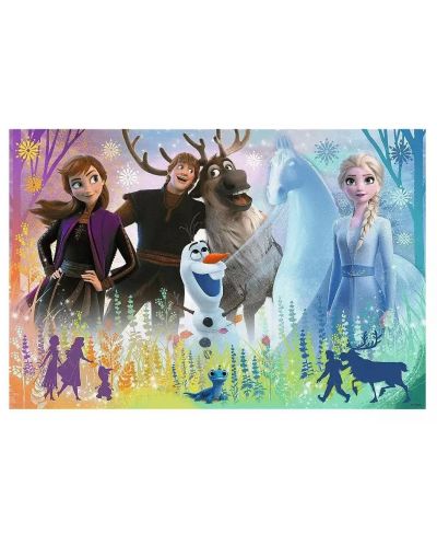Puzzle Trefl din paiete de 70 de piese - Prietenie cu Elsa și Ana - 2