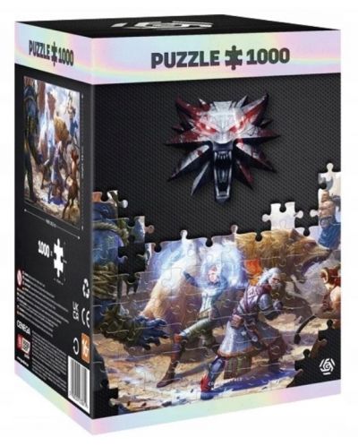 Puzzle Good Loot de 1000 piese - Geralt din Rivia in lupta - 1