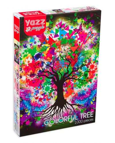 Puzzle de 1000 de piese Yazz - Copac multicolor - 1