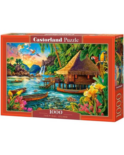 Puzzle Castorland din 1000 de piese - Insulă tropicală - 1