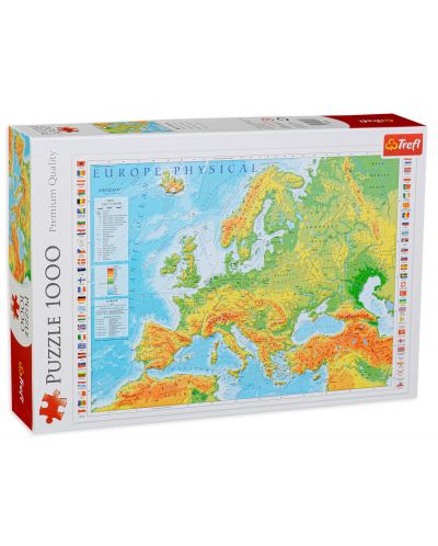 Puzzle Trefl de 1000 piese - Harta Europei - 1