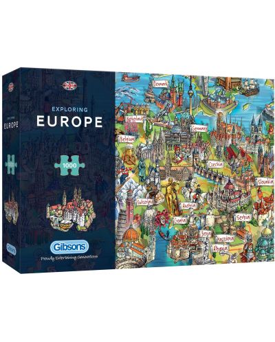 Gibsons 1000 Piece Puzzle - Explorând Europa - 1