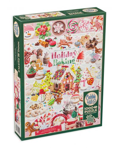 Puzzle Cobble Hill din 1000 piese - Produse de patiserie festive - 1