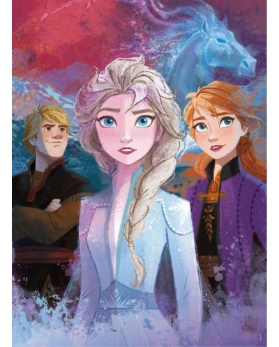 Puzzle Ravensburger de 300 XXL piese - Frozen 2, Elsa, Anna si Kristoff - 2