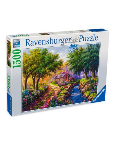 Puzzle Ravensburger din 1500 de piese - Vila de lângă râu - 1