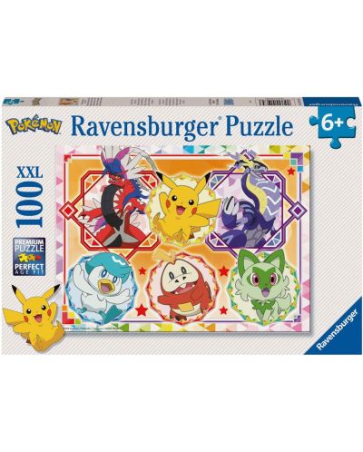 Puzzle Ravensburger 100 piese XXL - Pokémon: Legendele lui Scarlet și Violet - 1