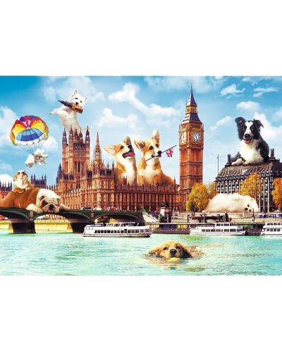 Puzzle Trefl de 1000 piese - Dogs in London - 2