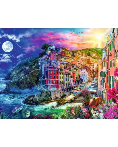 Puzzle Ravensburger din  2000 piese - Cinque Terre colorate - 2