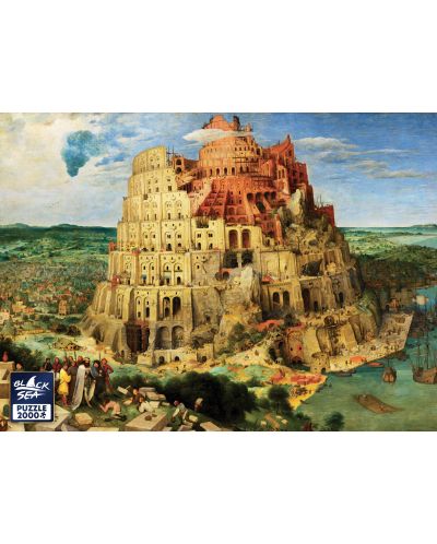 Puzzle Black Sea de 2000 piese - Turnul Babel, Peter Brueghel cel Batran - 2