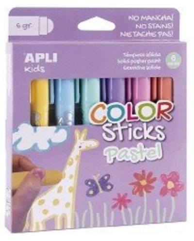 Apli Pastel colorate Sticks 6 buc. Culori Nordic  - 1