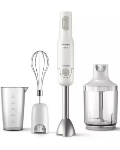 Blender de mână Philips - ProMix HR2545/00, 700W, 2 viteze, alb - 1